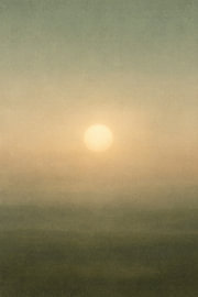 Sonne im Nebel – abstrakte Farbstille von Albert Klee