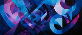 Abstract composition in blue and purple by Poster Art Shop