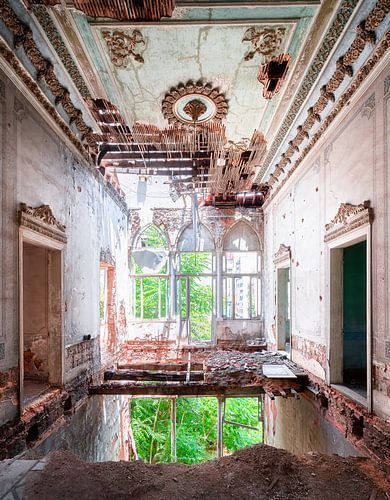 Palais abandonné en mauvais état.