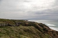 De strandroute is ideaal voor een ontspannen wandeling langs het strand van Foz do Arelho-Mar.
