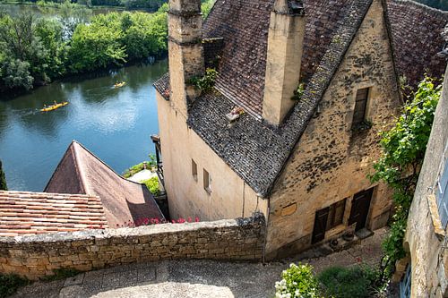 Uitzicht op de rivier de Dordogne in Beynac-et-Cazenac