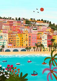 Harmonie des couleurs au bord de la mer sur Nidhi Kachhadiya