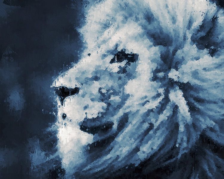 Portrait of a lion by Whale & Sons