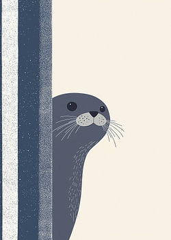 Hidden sea lion