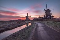 De molens van de Zaanse Schans in ochtendlicht van Mirjam Boerhoop - Oudenaarden thumbnail
