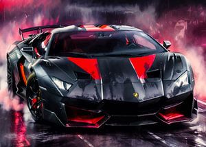 Lamborghini Sesto Elemento Aquarell Neon