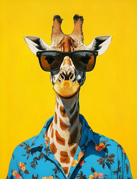 Bring Back Summer | Giraffe met zonnebril van Danny van Eldik - Perfect Pixel Design