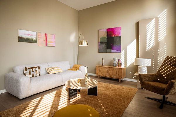 Modern abstract in neon and pastel colours