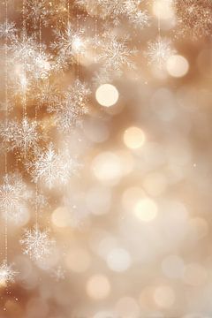 Snowflakes in Warm Glow Magic Winterfall by Eva Lee