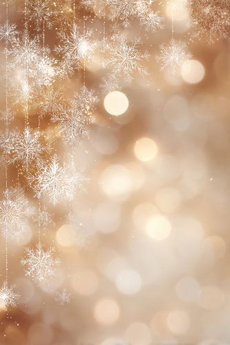 Schneeflocken in warmem Glühen Magischer Winterfall