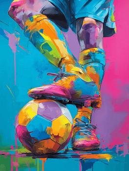 Fußball Pop Art – Soccer Poster bunt & modern