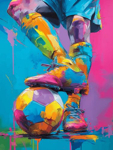 Fußball Pop Art – Soccer Poster bunt & modern