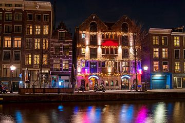 Red Light District in Amsterdam Nederland bij nacht
