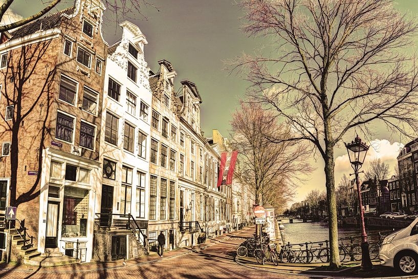 Keizersgracht in de Winter Amsterdam Oud van Hendrik-Jan Kornelis