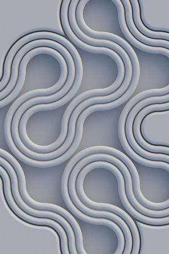 Schlangenlinien blau