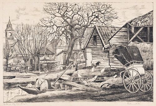 Dorp aan het water, Otto Hanrath, 1924