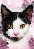 cat 5 animals art #cat #cats #kitten