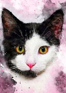 kat 5 dieren kunst #cat #cats #kitten # van JBJart Justyna Jaszke