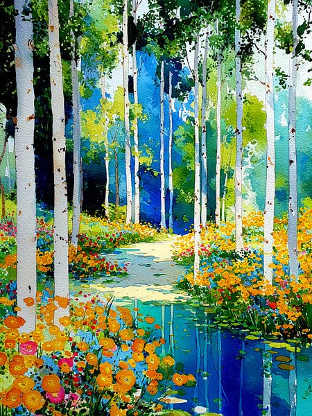 Wald von Klimt Stil 1 von JBJart Justyna Jaszke