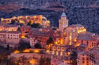 Albarracín bei Sonnenuntergang von Juriaan Wossink Miniaturansicht