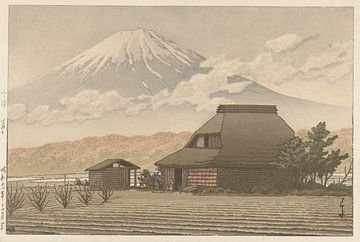 De berg Fuji vanuit het dorp Narusawa, Hasui Kawase
