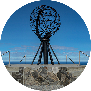 Monument op de Noordkaap, Noorwegen van Adelheid Smitt