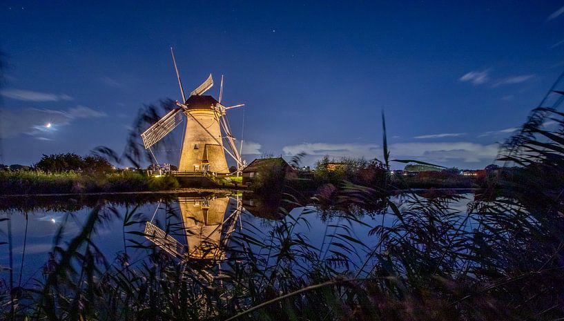 Moulin Kinderdijkse - Moulin illuminé par Fotografie Ploeg