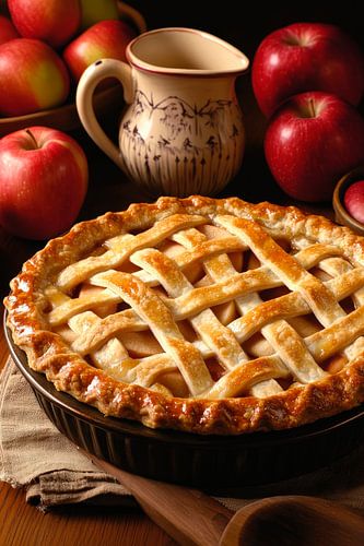 Apple pie with lattice top - Deliciously rustic by Poster Art Shop
