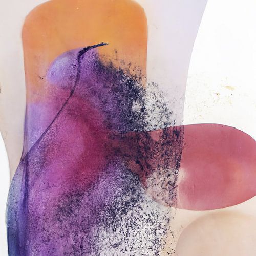 Modernes Abstraktes in Lila und Orange