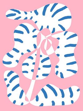 Abstracte vormen bloem tijgerprint van The Printable Studio