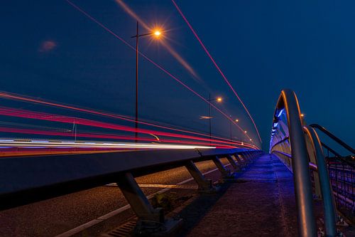 Bridge at Princess Beatrixsluis during blue hour
