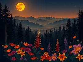 Moonlit Meadow Serenade by Artistic