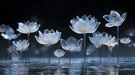 Lotus flowers in the water by MNS Designs