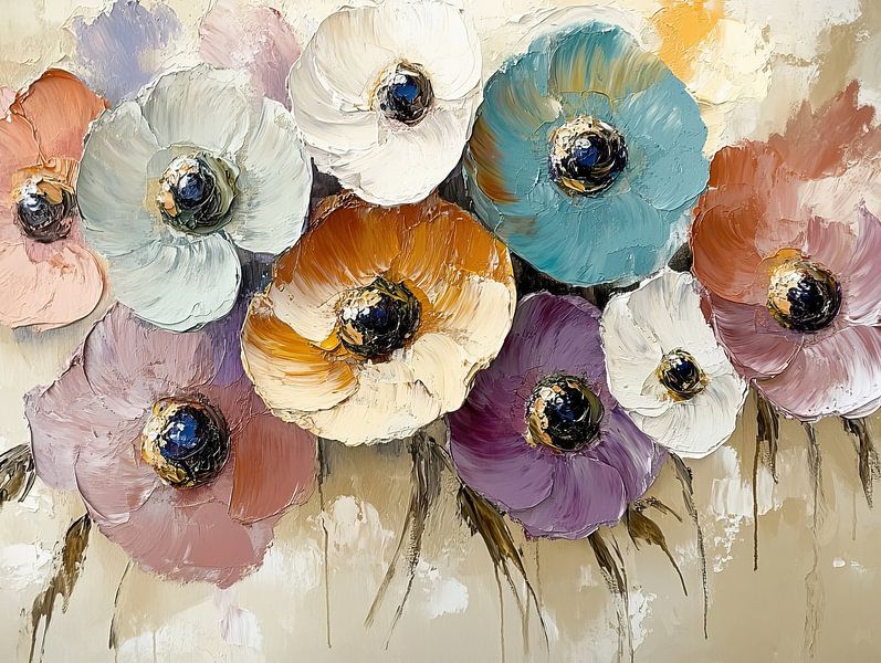 Lebendige florale Texturen von Wunderbare Kunst
