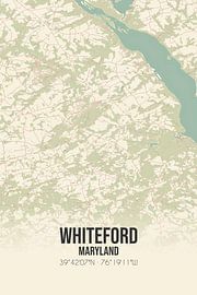 Vintage map of Whiteford (Maryland), USA. by Prints of Place