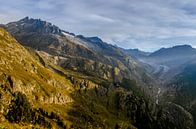 View of the Aletsch glacier and Swiss mountains from Hotel Belalp, Valais, Switzerland by Sean Vos thumbnail