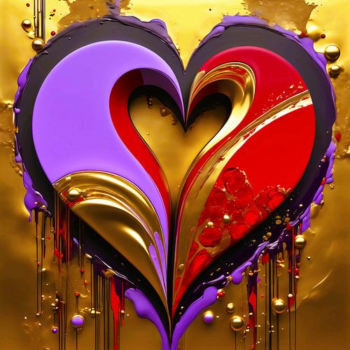 Coeur En Couleurs - Peinture Digitale Art