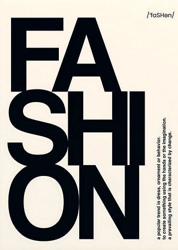 Bold Minimalist Fashion Definition Typography Poster