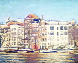 Kanal in Amsterdam, AQ 8 von zam art