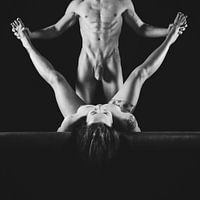 Naked man and woman in a sexy scene. #C8983