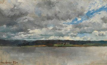 Nuages ​​de pluie sur un paysage lacustre, 1883, Akseli Gallen-Kallela
