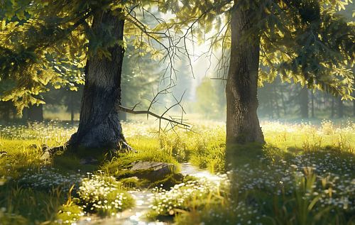 Summery German forest idyll