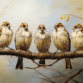 Realistische Mussen | Mussen van Blikvanger Schilderijen