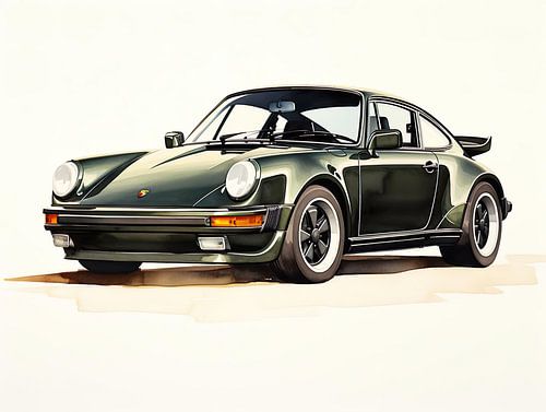 Grüner Porsche 911 turbo