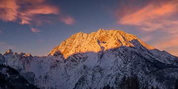 Watzmann Lever de soleil en hiver sur Dieter Meyrl