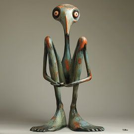 poupée fantaisiste colorée sur Gelissen Artworks