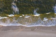 Strand und Wellen in Albeck auf der Insel Usedom von Werner Dieterich Miniaturansicht