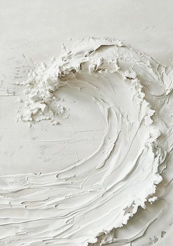 Die monochrome Kraft einer brechenden Welle