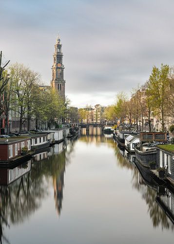 Princengracht avec Westerkerk, Amsterdam, sur Lorena Cirstea