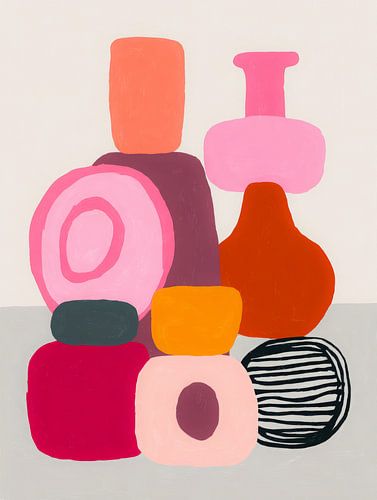 Formes géométriques dans une palette de couleurs bohème